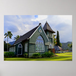 Hanalei, Hawaii, Church Poster