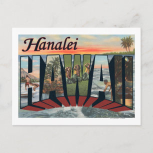 Hanalei, Hawaii - Large Letter Scenes Postcard