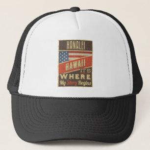 Hanalei Hawaii Trucker Hat