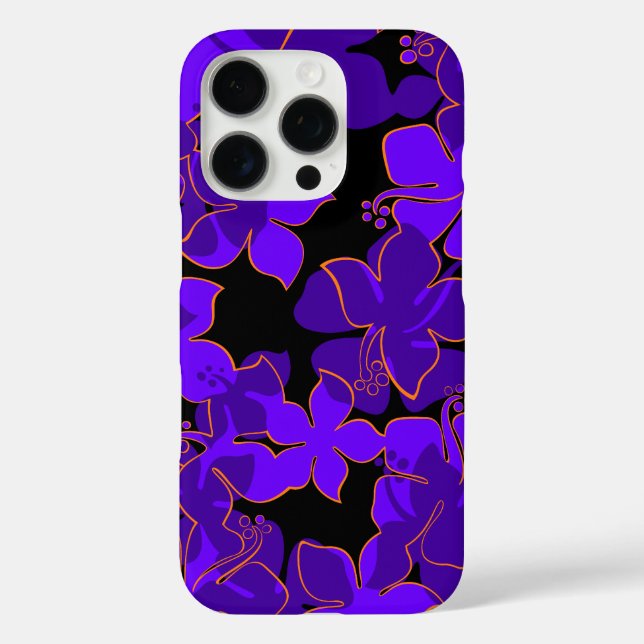 Hanalei Hawaiian Hibiscus Floral Purple Case-Mate iPhone Case (Back)