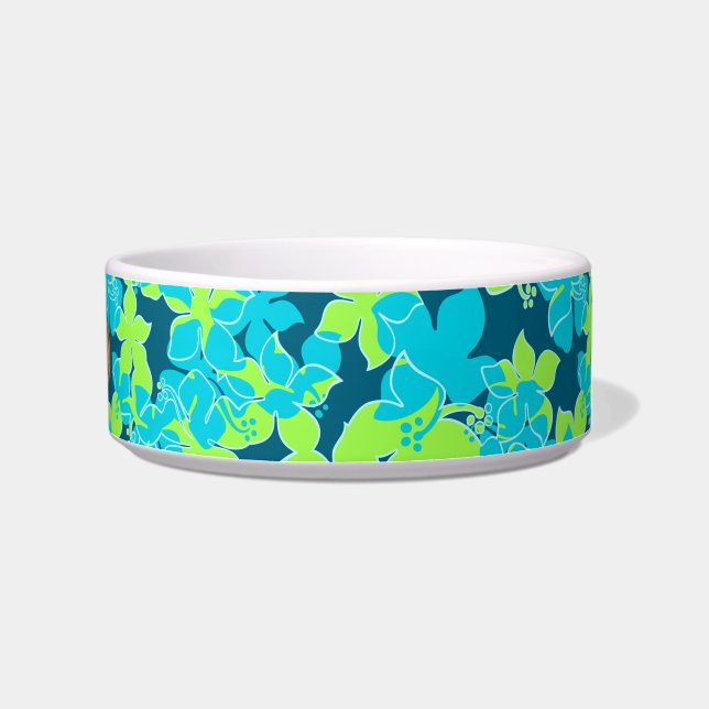 Hanalei Hawaiian Hibiscus Pet Bowls (Right)
