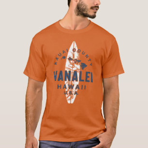 Hanalei Kauai Hawaii Vintage Hawaiian Surfing Over T-Shirt
