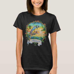 Hanalei, Kauai Vintage Sunset Parrot Vacation  T-Shirt