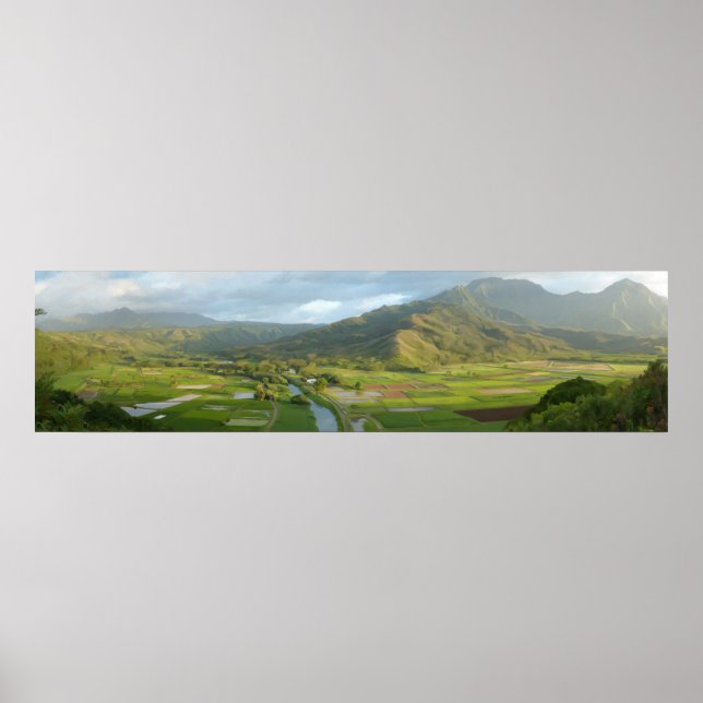 Hanalei Valley Panorama Poster (Front)