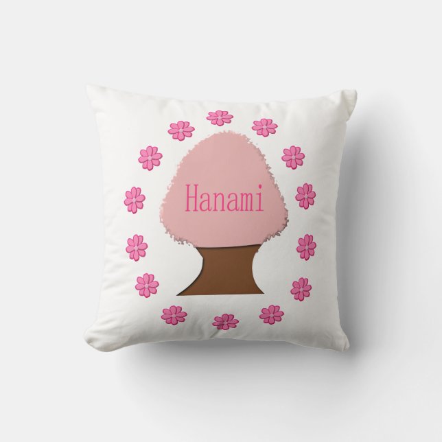 Hanami Japanese Cherry Tree Cushion (Front)