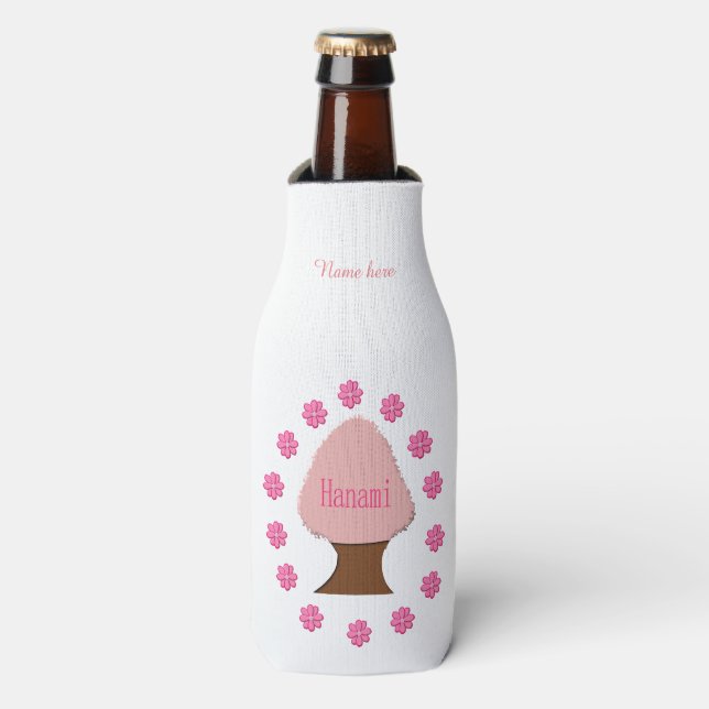 Hanami Japanese Cherry Tree Personalised Bottle Cooler (Bottle Front)