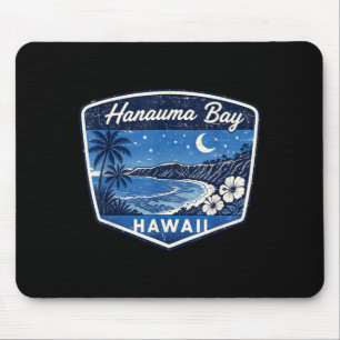 Hanauma Bay Hawaii Beach Trocal Palm Trees Ocean Mouse Mat