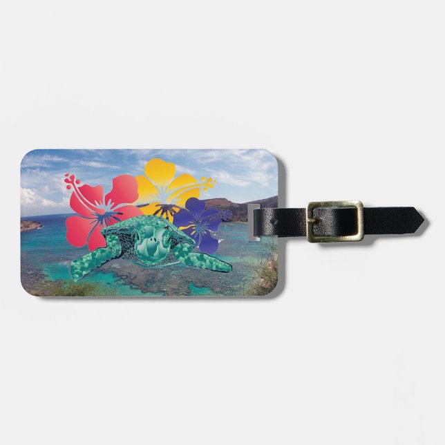 Hanauma Bay Hawaii Luggage Tag (Front Horizontal)