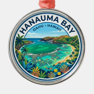Hanauma Bay Hawaii Metal Tree Decoration