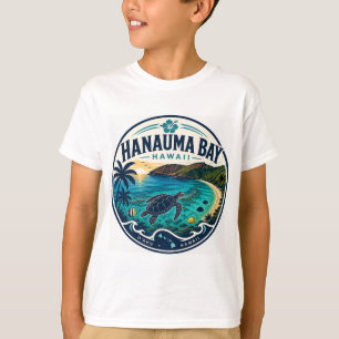 Hanauma Bay Hawaii Retro Travel Logo T-Shirt