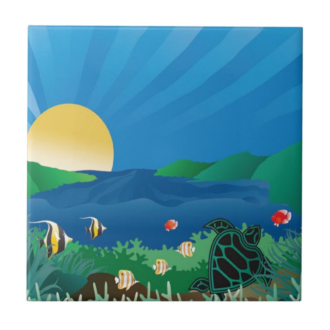 Hanauma Bay Hawaii Tile (Front)