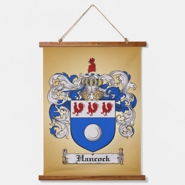 Hancock Coat of Arms Hanging Tapestry (Front)