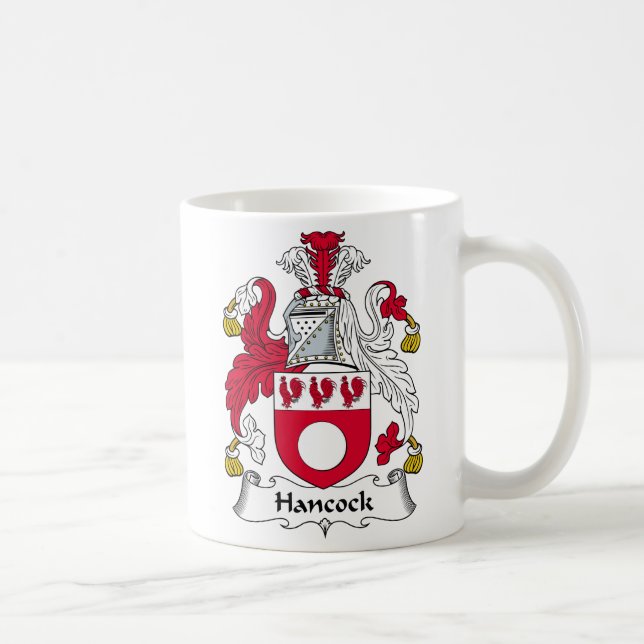 Hancock Family Crest Coffee Mug (Right)