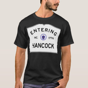 Hancock Massachusetts Road Sign T-Shirt