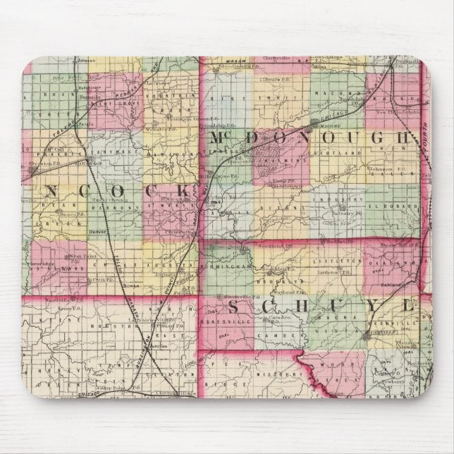 Hancock, McDonough, Schuyler counties Mouse Mat (Front)