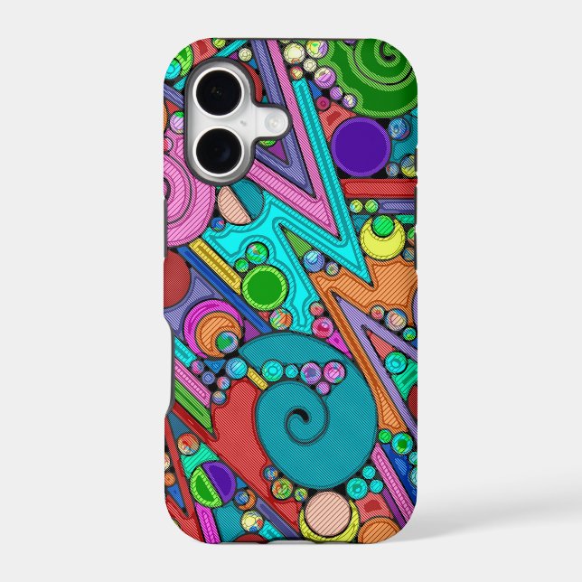 Hand And Digitally Painted Pattern Art 12 (Back)