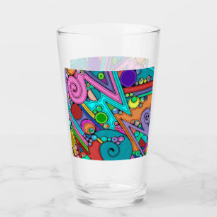 Hand And Digitally Painted Pattern Art 12 Glass