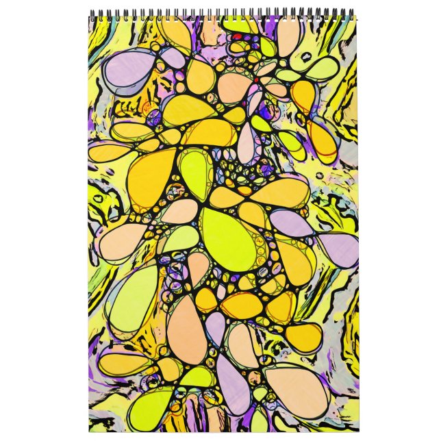 Hand And Digitally Painted Pattern Art 13 Calendar (Cover)