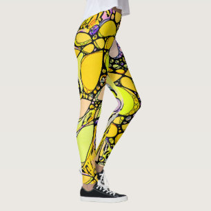 Hand And Digitally Painted Pattern Art 13 Leggings