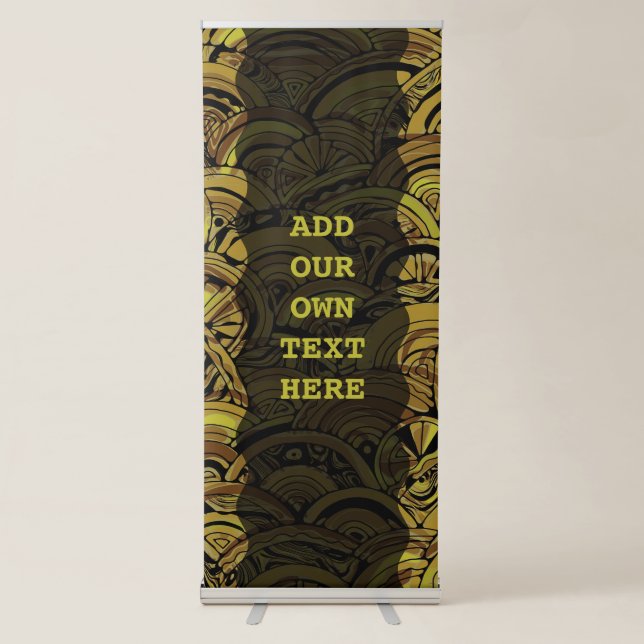 Hand And Digitally Painted Pattern Art 15 Retractable Banner (Front)