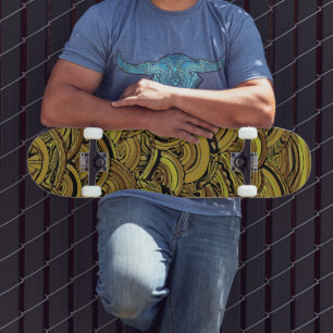Hand And Digitally Painted Pattern Art 15 Skateboard