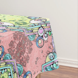 Hand And Digitally Painted Pattern Art 17 Tablecloth