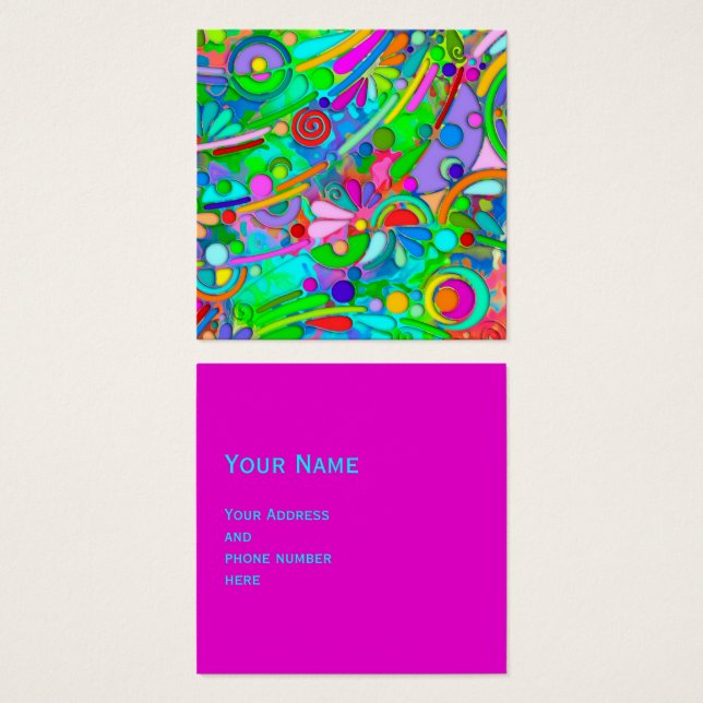 Hand And Digitally Painted Pattern Art 18 (Front & Back)