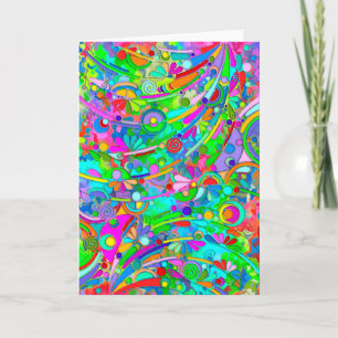 Hand And Digitally Painted Pattern Art 18 Card