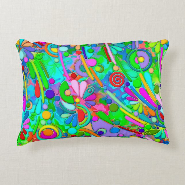 Hand And Digitally Painted Pattern Art 18 Decorative Cushion (Front)