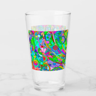 Hand And Digitally Painted Pattern Art 18 Glass