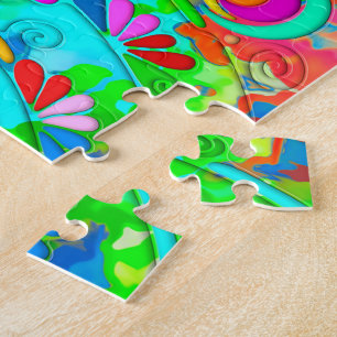 Hand And Digitally Painted Pattern Art 18 Jigsaw Puzzle