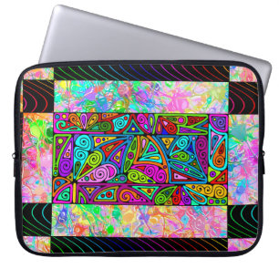 Hand And Digitally Painted Pattern Art 1 Laptop Sleeve