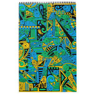 Hand And Digitally Painted Pattern Art 21 Calendar