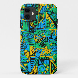 Hand And Digitally Painted Pattern Art 21 iPhone 11 Case