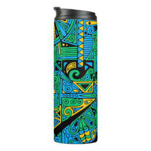 Hand And Digitally Painted Pattern Art 21 Thermal Tumbler