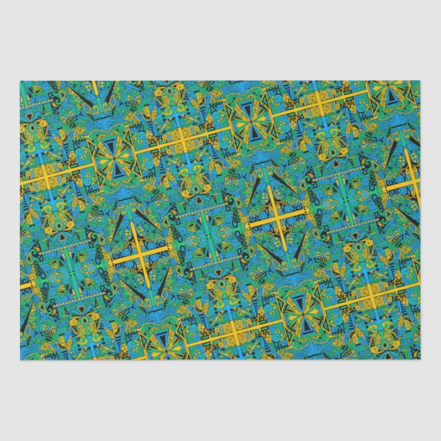 Hand And Digitally Painted Pattern Art 21 Tissue Paper (Front)