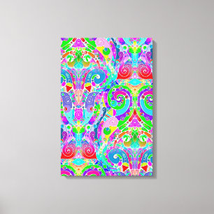 Hand And Digitally Painted Pattern Art 22 Canvas Print