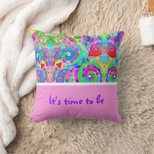 Hand And Digitally Painted Pattern Art 22 Cushion