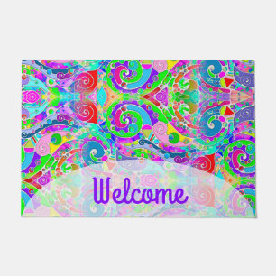 Hand And Digitally Painted Pattern Art 22 Doormat