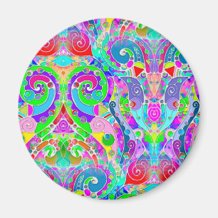 Hand And Digitally Painted Pattern Art 22 Magnet