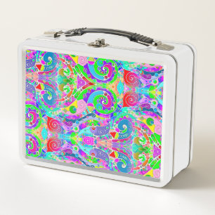 Hand And Digitally Painted Pattern Art 22 Metal Lunch Box