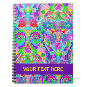 Hand And Digitally Painted Pattern Art 22 Notebook