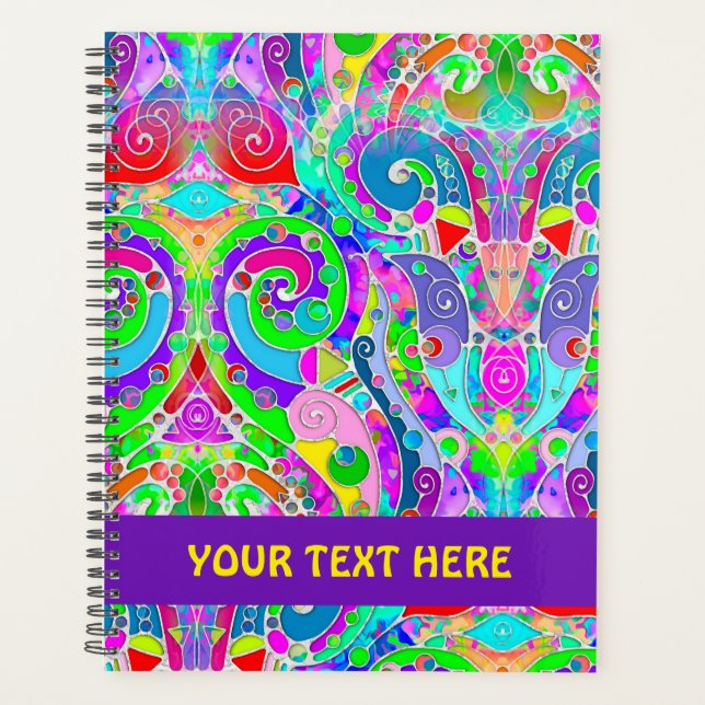 Hand And Digitally Painted Pattern Art 22 Planner (Front)