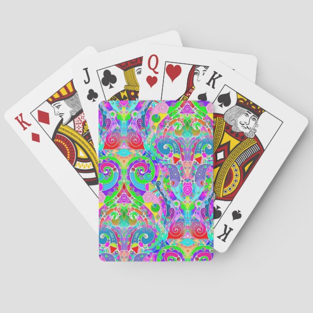 Hand And Digitally Painted Pattern Art 22 Playing Cards (Back)