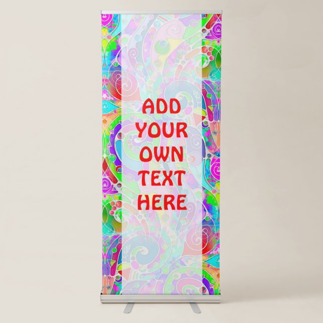 Hand And Digitally Painted Pattern Art 22 Retractable Banner (Front)