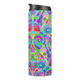 Hand And Digitally Painted Pattern Art 22 Thermal Tumbler