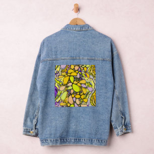Hand And Digitally Painted Pattern Art 23 Denim Jacket