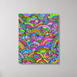 Hand And Digitally Painted Pattern Art 27 Canvas Print