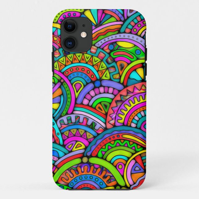 Hand And Digitally Painted Pattern Art 27 Case-Mate iPhone Case (Back)