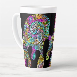 Hand And Digitally Painted Pattern Art 28 Latte Mug